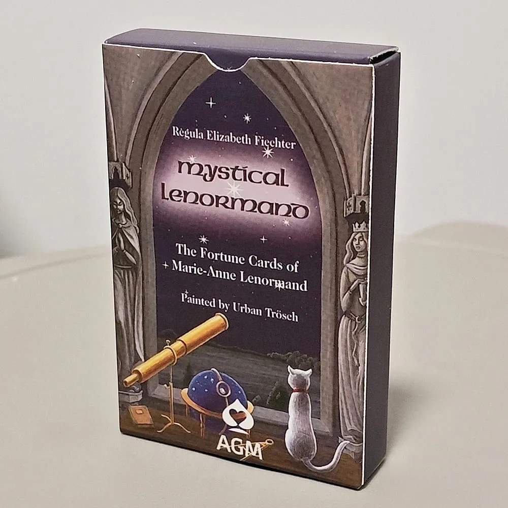 9*6cm Mystical Lenormand Deck Printed on 350GSM Double-embossed Cardstock 36 Pcs Lenormand Cards