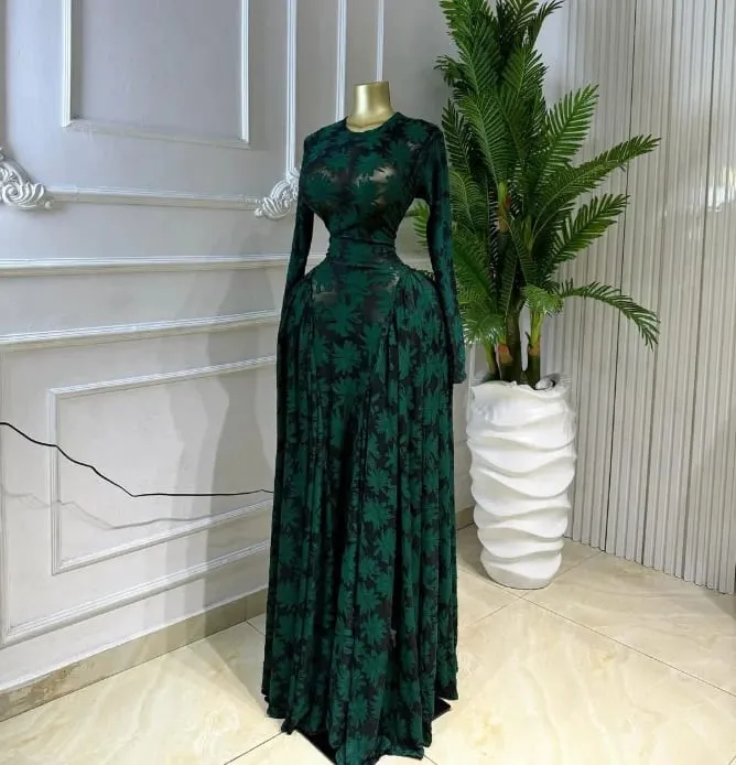 CM.YAYA Women Lace Up O-neck Long Sleeve Big Swing A-line Maxi Dress 2026 Sexy Parties Education Vacation Long Dresses Vestidos — image 5