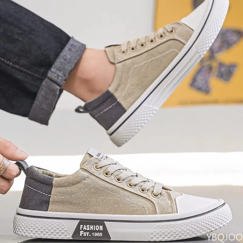 Summer fashionable comfortable canvas shoes new breathable versatile board shoes men soft soled simple lace up men's shoes — image 6
