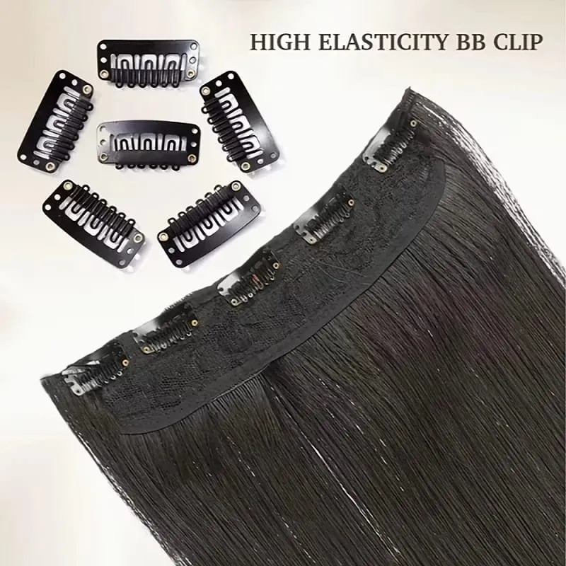 32Inch/40Inch Synthetic Long Straight Hair Extension Clip in Heat Resistant Natural Invisible Hair Accessory for Women — image 5