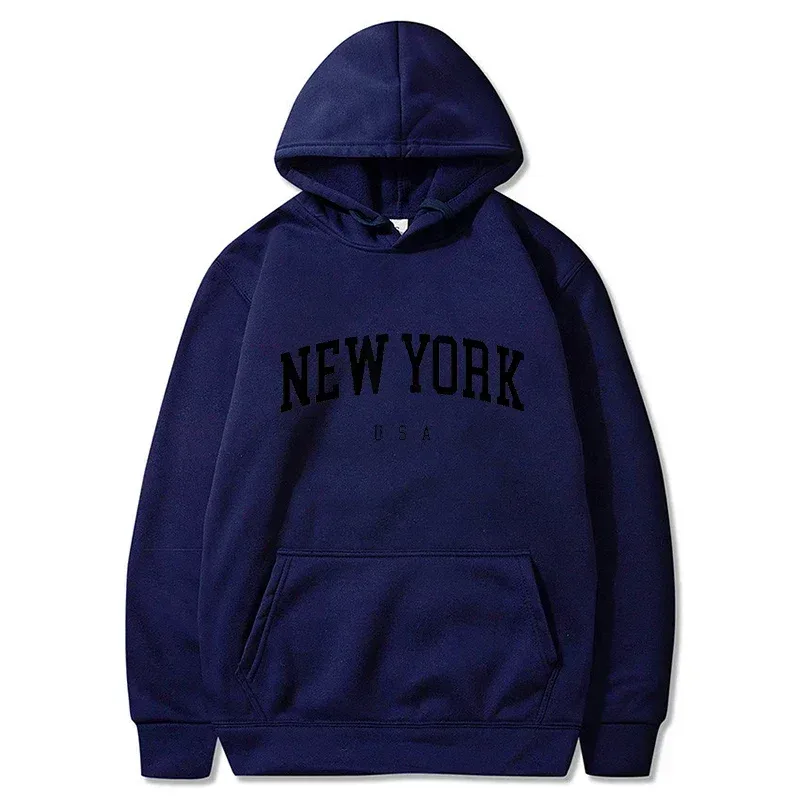 Women New York U.S.A City Hoodies Fashion Letter Printed Graphic Sweatshirts Loose CasuaMen l Harajuku Hooded Pullover Sportwear — image 22