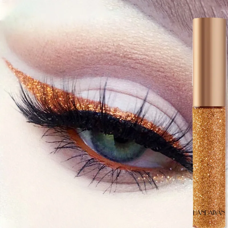 Glitter Liquid Eyeliner Pen Sparkly High Shine Pigment Stage Diamond Eyeshadow Long Lasting Waterproof Eye Makeup