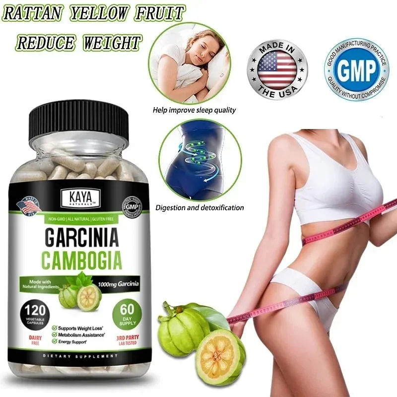 Garcinia Cambogia Extract Capsules 1000 Mg Appetite Suppressant for Men and Women Metabolism Energy Colon Cleansing — image 2