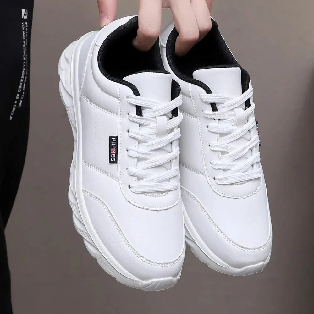 New Men's Sneakers Fashion Leather Men's Casual Shoes Outdoor Jogging Training Shoes High-Quality Comfortable Men's Shoes — image 2