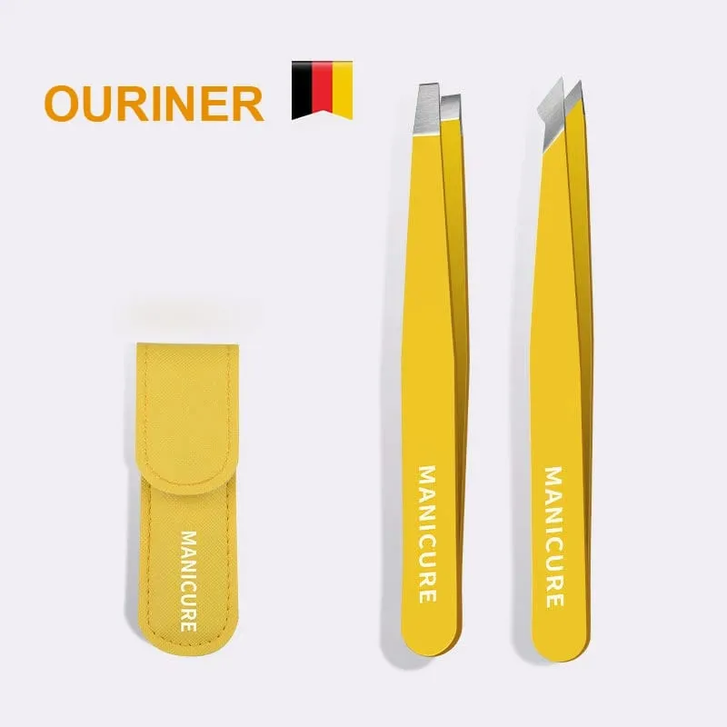 Eyebrow Tweezer Colorful Hair Beauty Fine Hairs Puller Stainless Steel Slanted Eye Brow Clips Removal Makeup Tools — image 9