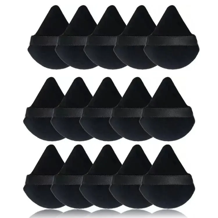 2/5/10Pc Black Triangle Powder Puff Facial Makeup Sponge Soft Velvet Cosmetics Puff Mixer Beauty Foundation Soft Skin-Friendly