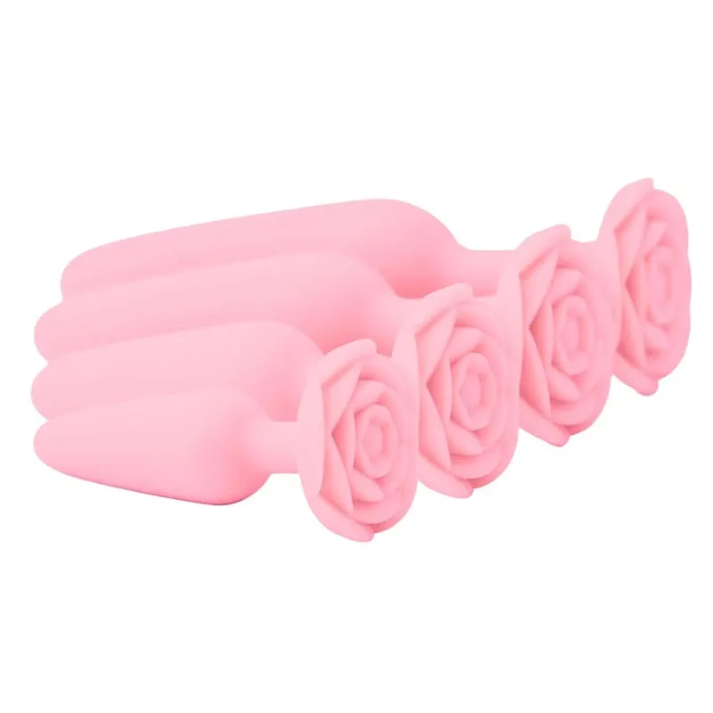 Silicone Dildo Anal Butt Plug Rose Base Anal Toys Anal Plug for Woman Adults Games Sex Toys for Women Anal Trainer Sex Shop — image 3