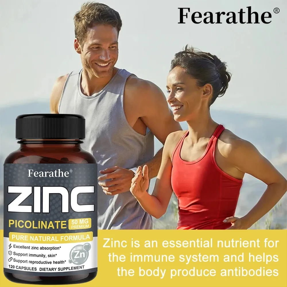 Zinc 50 Mg - High Potency Pure Zinc Supplement Boosts Immune Function Promotes Healthy Skin and Promotes Bone Marrow Health — image 3