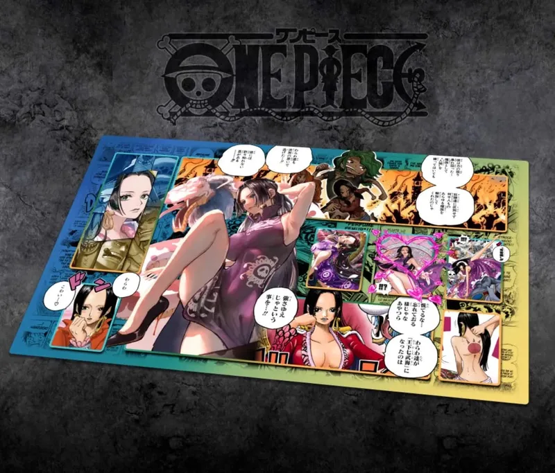 60*35cm Anime One Piece OPCG GAME Card Siri Komik PlayMat Empat Maharaja Baharu Mengajar Shankusu Buggy Luffy Mainan Koleksi Helikopter — image 40
