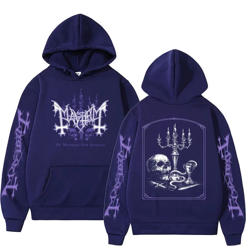 Rock Band Mayhem De Mysteriis Dom Sathanas Skeleton Graphic Hoodie Men Women Death Black Metal Gothic Punk Hoodies Streetwear — image 10