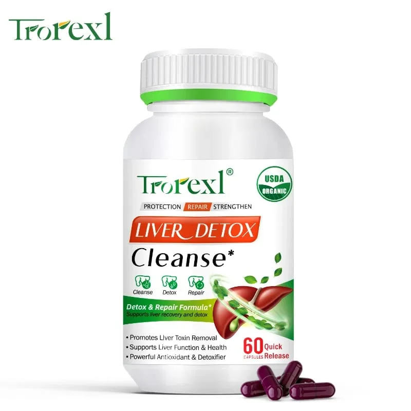 Capsule disintossicanti per la pulizia del fegato Supporto per il fegato per la salute Pillole riparatrici per la pulizia del colon Prevengono la cirrosi del fegato grasso A base di erbe naturali