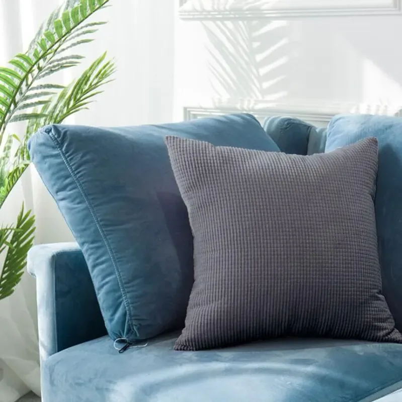 Solid Luxury Square Cushion Cover 30x50/40x40/45x45/50x50cm Soft Decorative Throw Pillow Case for Sofa Car Home — image 9