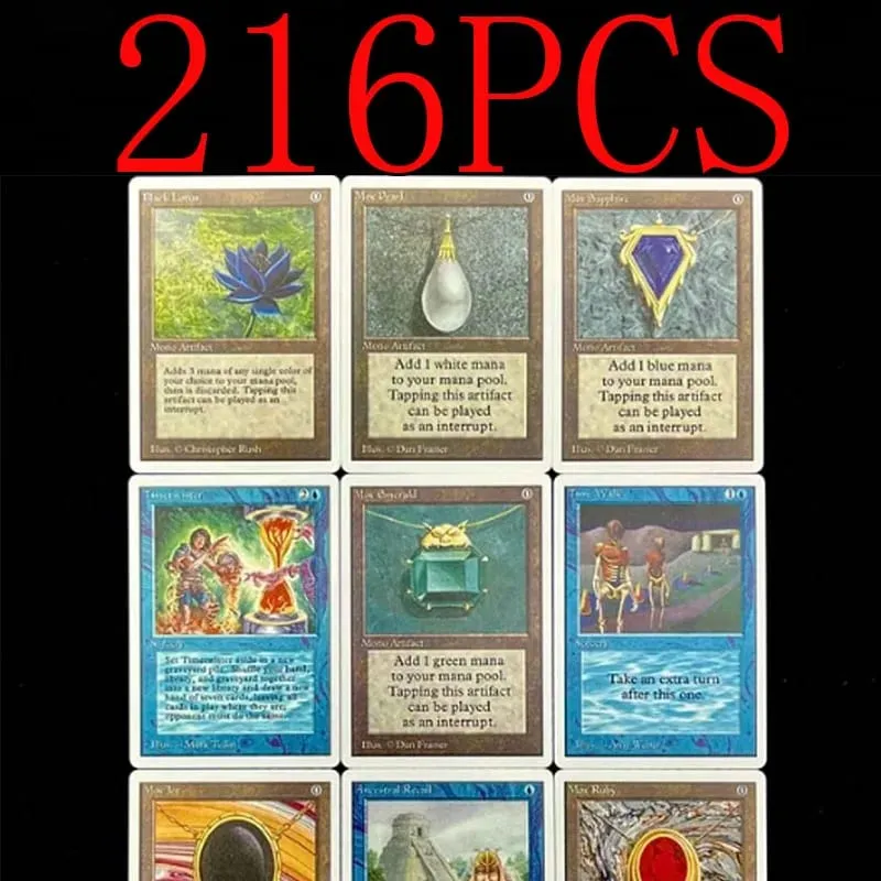216 Pcs Black Core Cards P9 Dual Land Fetch Land Shock Lands Proxy Cards