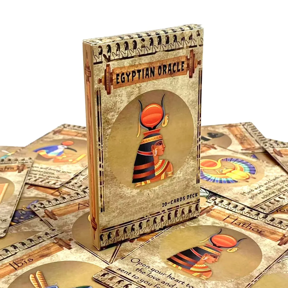 12*7cm Egyptian Oracle Deck A 20 Cards English Inspirational Deck With Messages From The Divine Spiril Card Game For Family — image 1