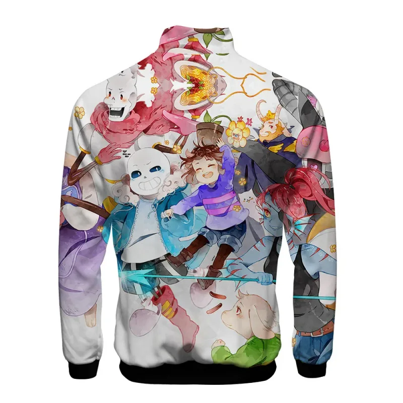Luxury Popular Sans Undertale 3D Print Zipper Raglan Jacket Windbreaker Boys/Girls Comfortable Stand Collar Jackets Coats — image 13
