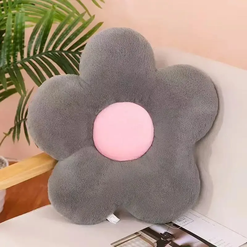 Generic Flower Shaped Plush Seat Cushion Soft Memory Cotton Round Pillow For Chair Bedroom Window Sofa Home Decor — image 17