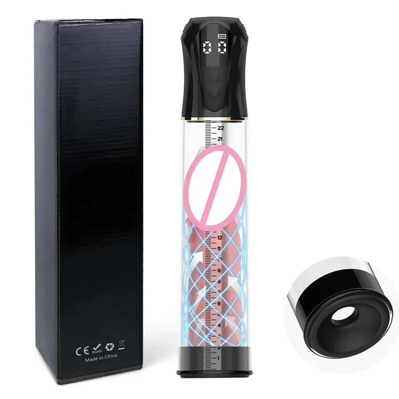 IPX7 Electric Penis Pump Adult Sex Toys Dick Enlarger for Men Erection Air Water Extender 4 Training 3 Suction Male Masturbator