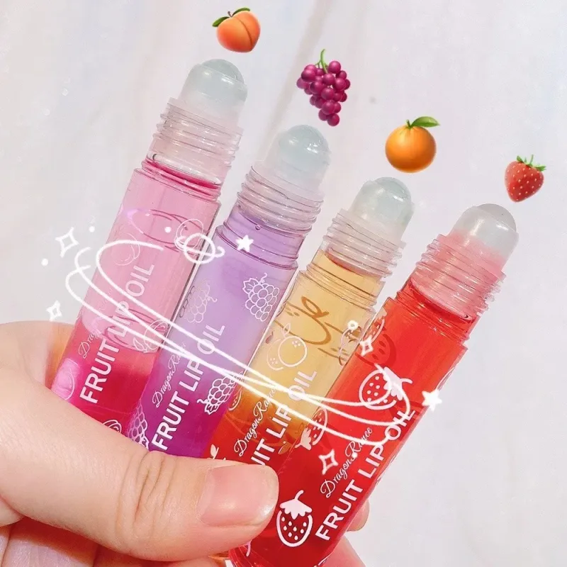 Hydrating Lip Oil Roller Gloss Moisturizing Nourishing Lip Balm Transparent Colorless Fruit Avocado Lip Care — image 6