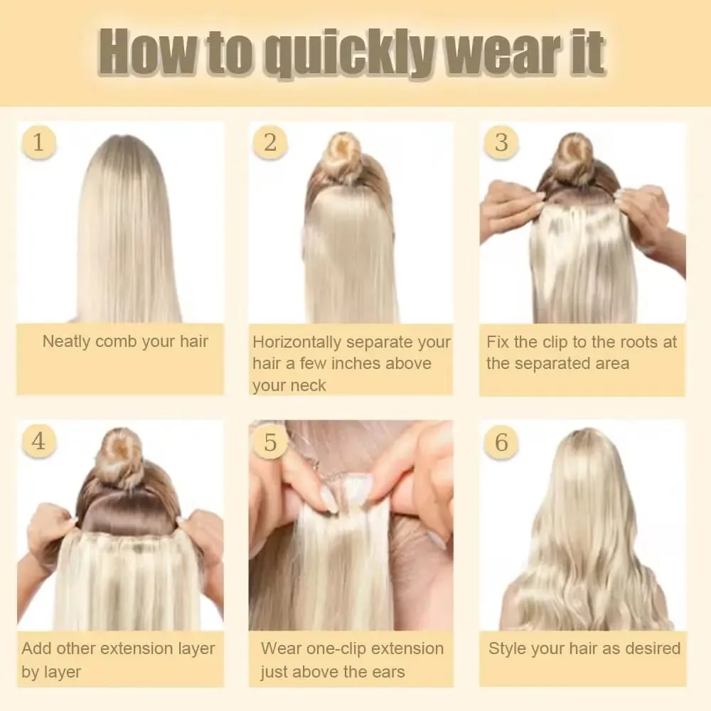 #4 Body Wave Clip In Hair Extensions 100% Real Human Hair Chocolate Brown Clip In Human Hair Extensions 120g/8pcs For Woman — image 6