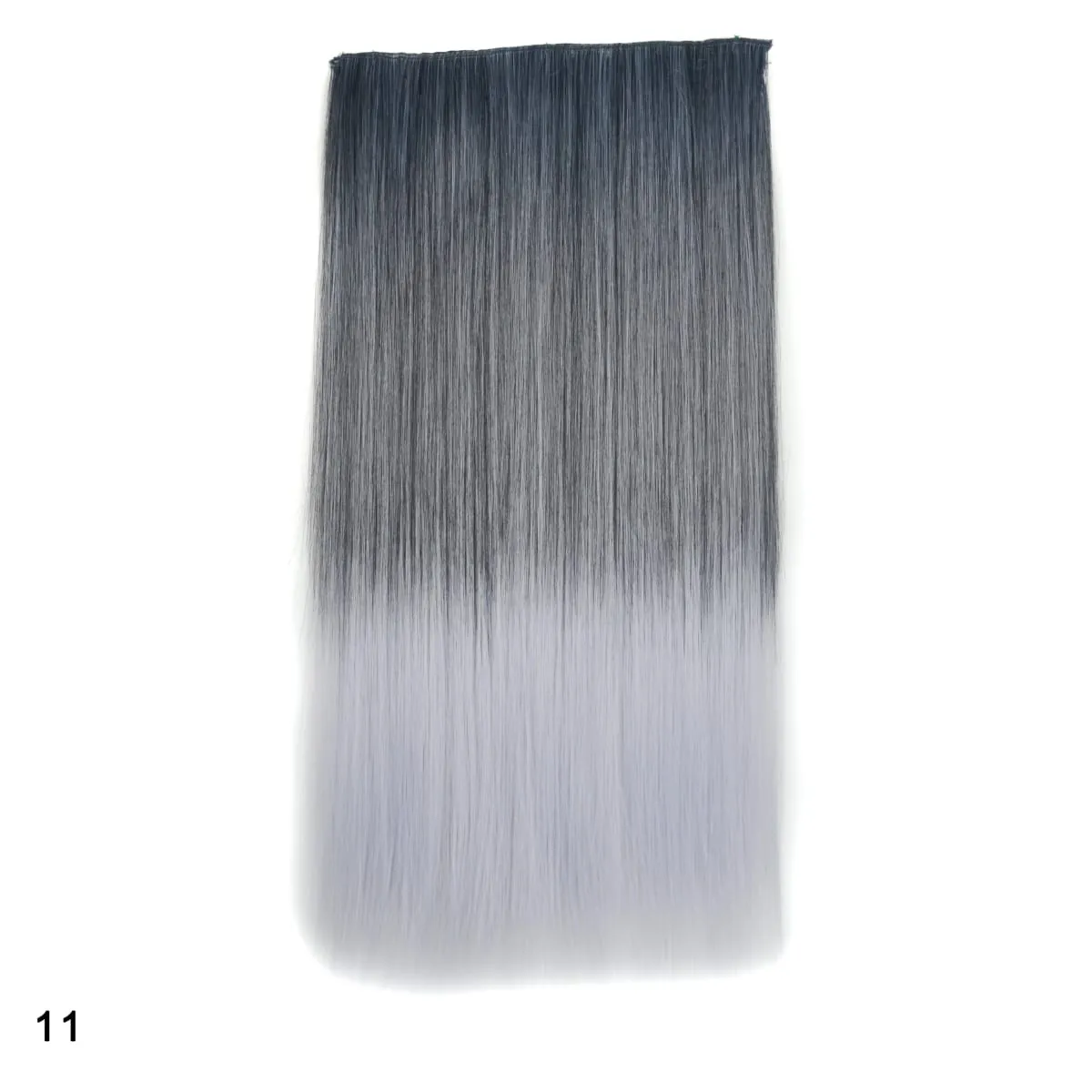 Zolin Straight Hair Clip In Hair Extension Rainbow Colorful Ombre Color One Piece With 5Clips Synthetic Cosplay Hairpieces — image 31
