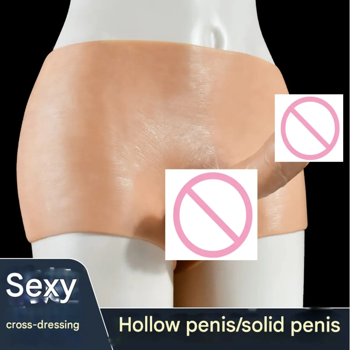 Realistic Hollow Feeling Silicone Skin Dildo Pants soft Penis Sleeve for Couples Strapon Sex toys dick men gay18 Panties Lesbian — image 4