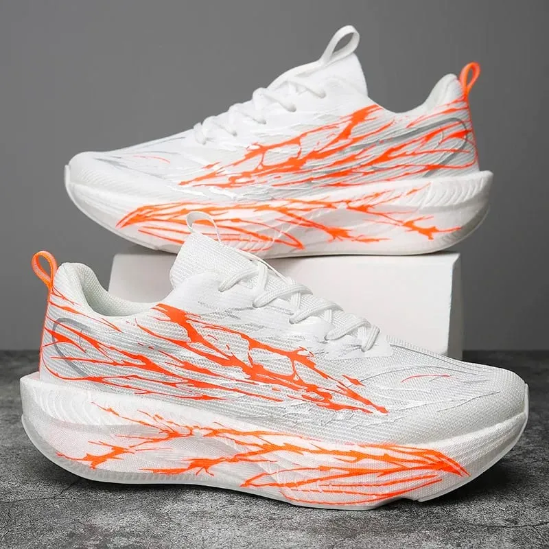 2026 Professional Marathon Running Shoes Night Glow Couple Sneakers Sports Shoes Breathable Mesh Upper Flat Heel — image 3