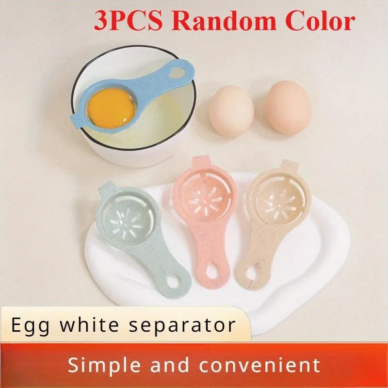 1pc Sustainable Wheat Straw Egg Separator - Easy Yolk & White Filter For Baking Kitchen Gadget — image 11