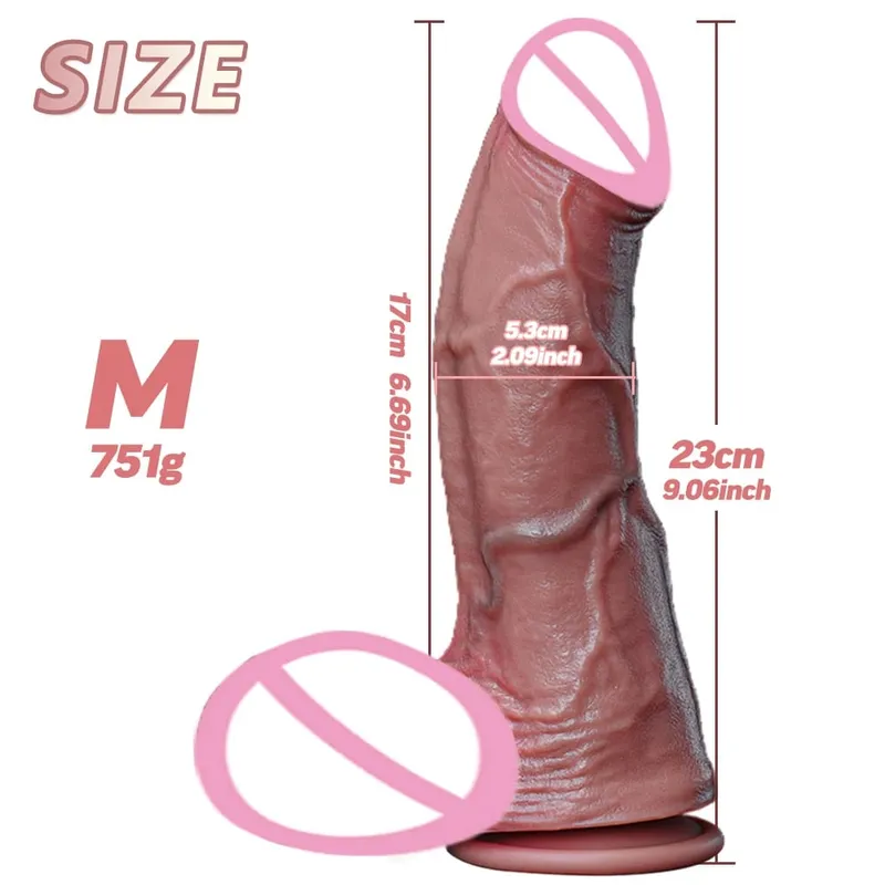 Ρεαλιστικό μαλακό Big Dildo XXL πορνό Τεράστιο παχύ ψεύτικο πέος διπλό κόκορας σιλικόνης γυναίκα άνδρας αυνανισμός βεντούζα παιχνίδια πρωκτικού σεξ — image 11