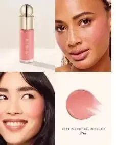Raro set per il trucco di bellezza Punti salienti liquidi Rimane umido e non si secca Blush Crema Lustrous Moist Nature Liquid Blush