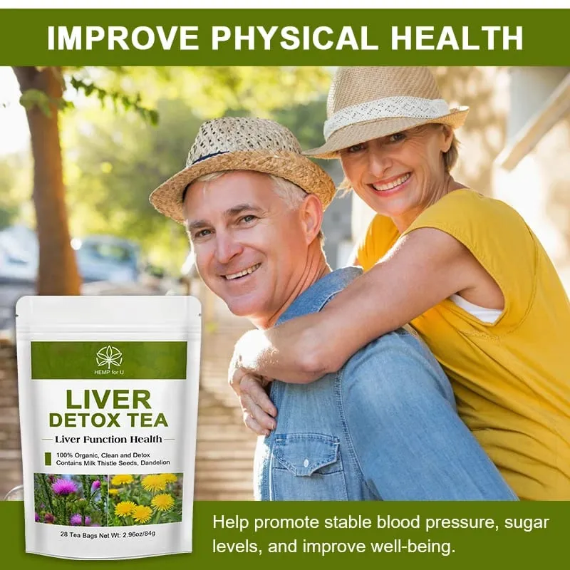 Detoks Hati Sokongan Herba Semulajadi dan Organik Membersihkan Teh Detoks Haba untuk Membaiki Sistem Metabolisme Lemak Badan