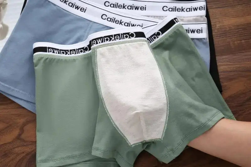 5Pcs Boxer Shorts Men's Underwear Sexy Panties Pure Cotton Solid Elasticity Man Underpants Male Boxers Homme U Convex Lingerie — image 7