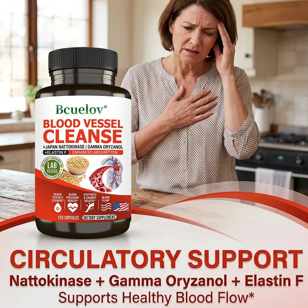 Nattokinase Capsules - Promotes Cardiovascular Elasticity Maintains Arterial Circulation and Improves Blood Pressure — image 4