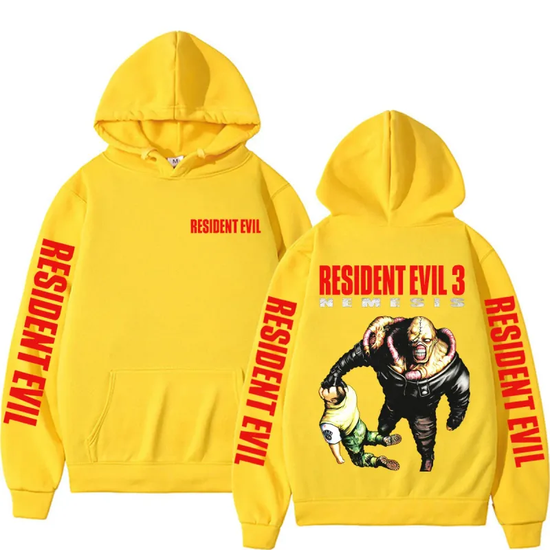 Retro 90s Nemesis Resident Evil Requiem Hoodies Men Women Fashion Classic Long Sleeve Sweatshirts Bodywarmer Oversized Hoodie — image 10