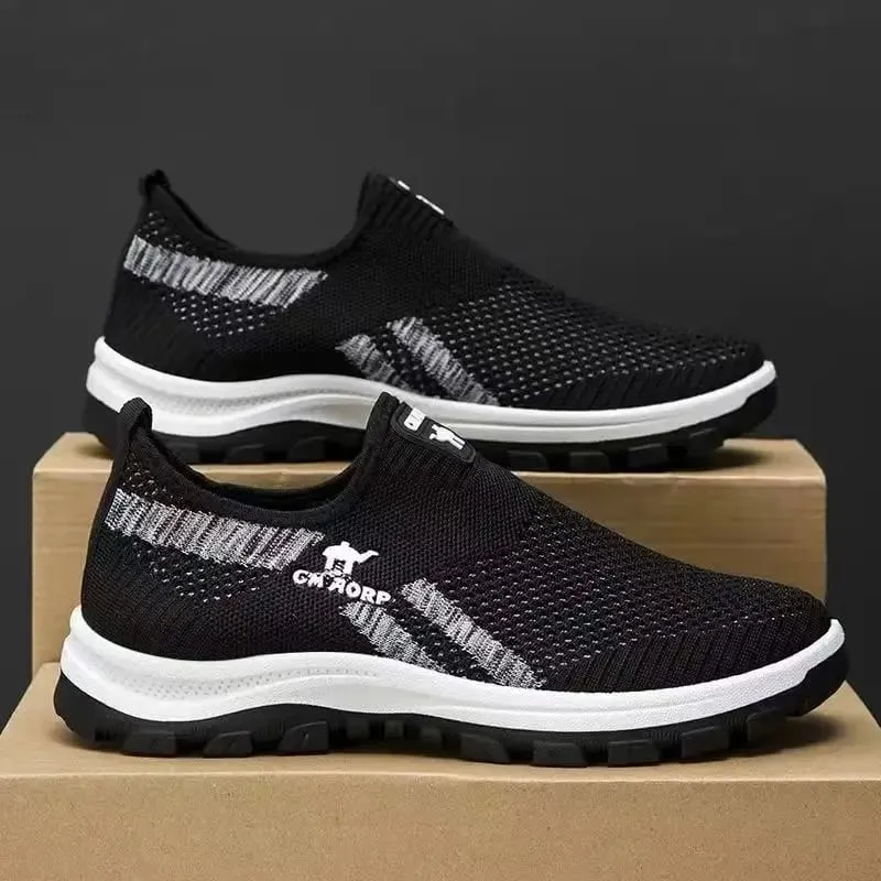 2026 Summer New Men's Loafers Mesh Breathable Casual Sneakers Vulcanize Shoes Soft Soled Comfort Sport Shoes Light Walking Flats