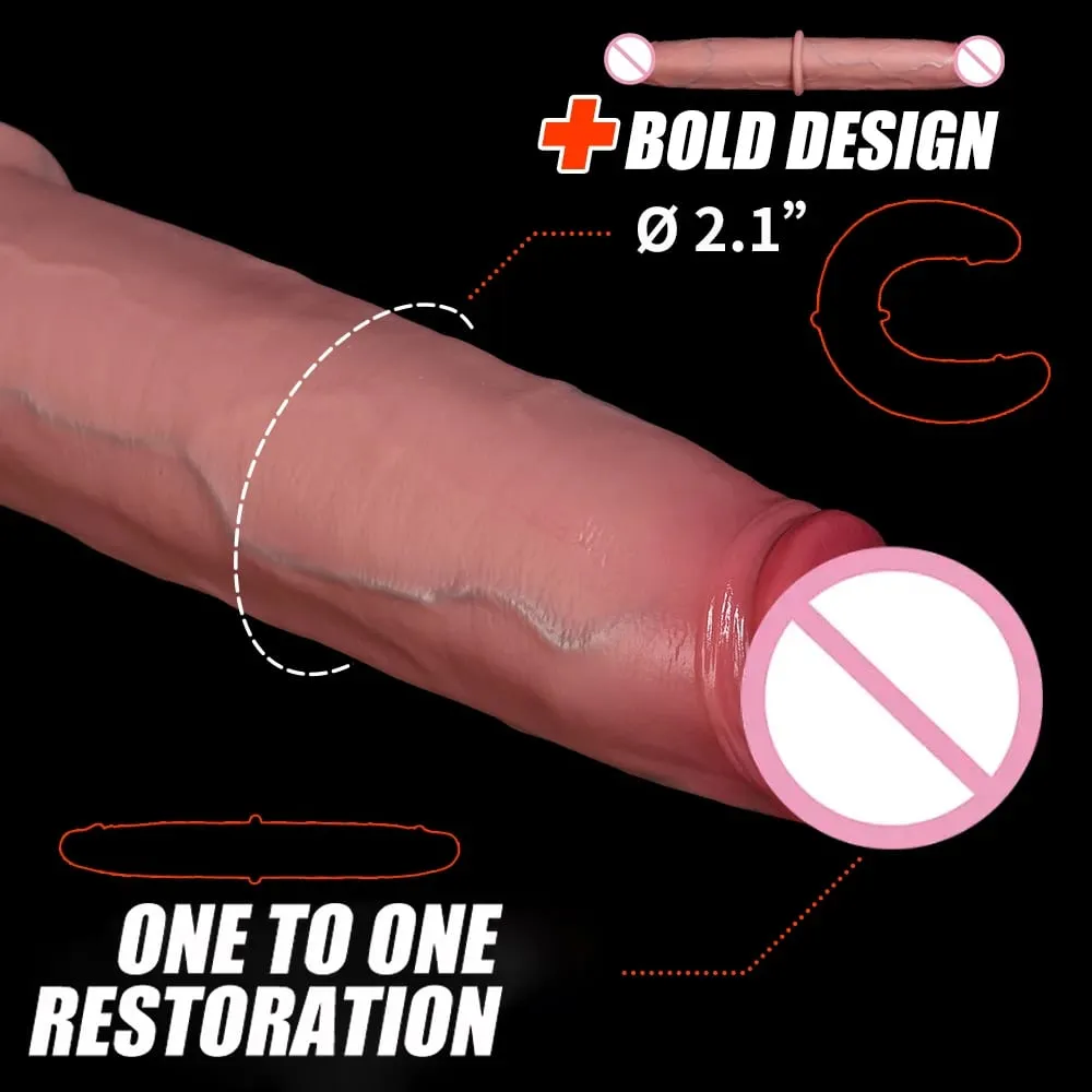 Double Ended Dildo Realistic Double Sided Big Long Thick Dildos with Veins Vaginal Anal Huge Adult Penis Sex Toys for Lesbian — image 3