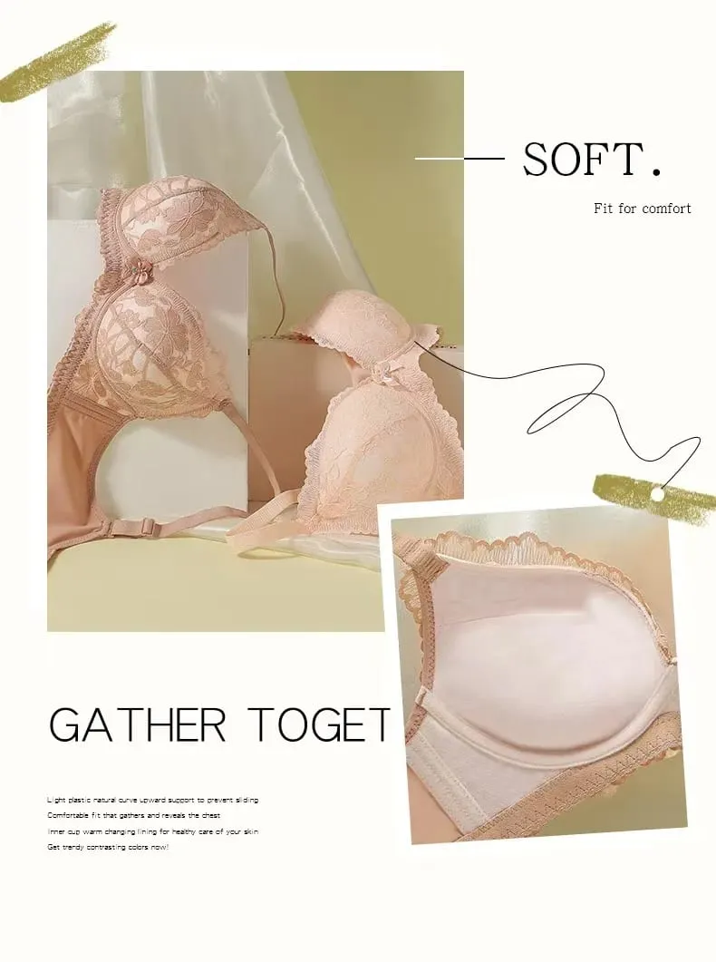 Thickened 8cm Push-Up Adjustable Bra without Underwire for Small Breasts Comfortable Gathered Auxiliary Lingerie for Women — image 6