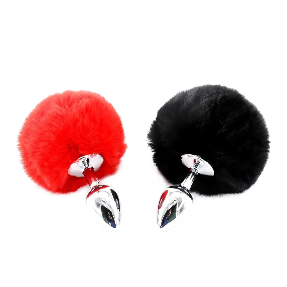 Stainless Steel Rabbit Tail Metal Butt Plug Anal Sex Toy Metal Plush Anal Plug Massager Sex Toys for Masturbator Women — image 6