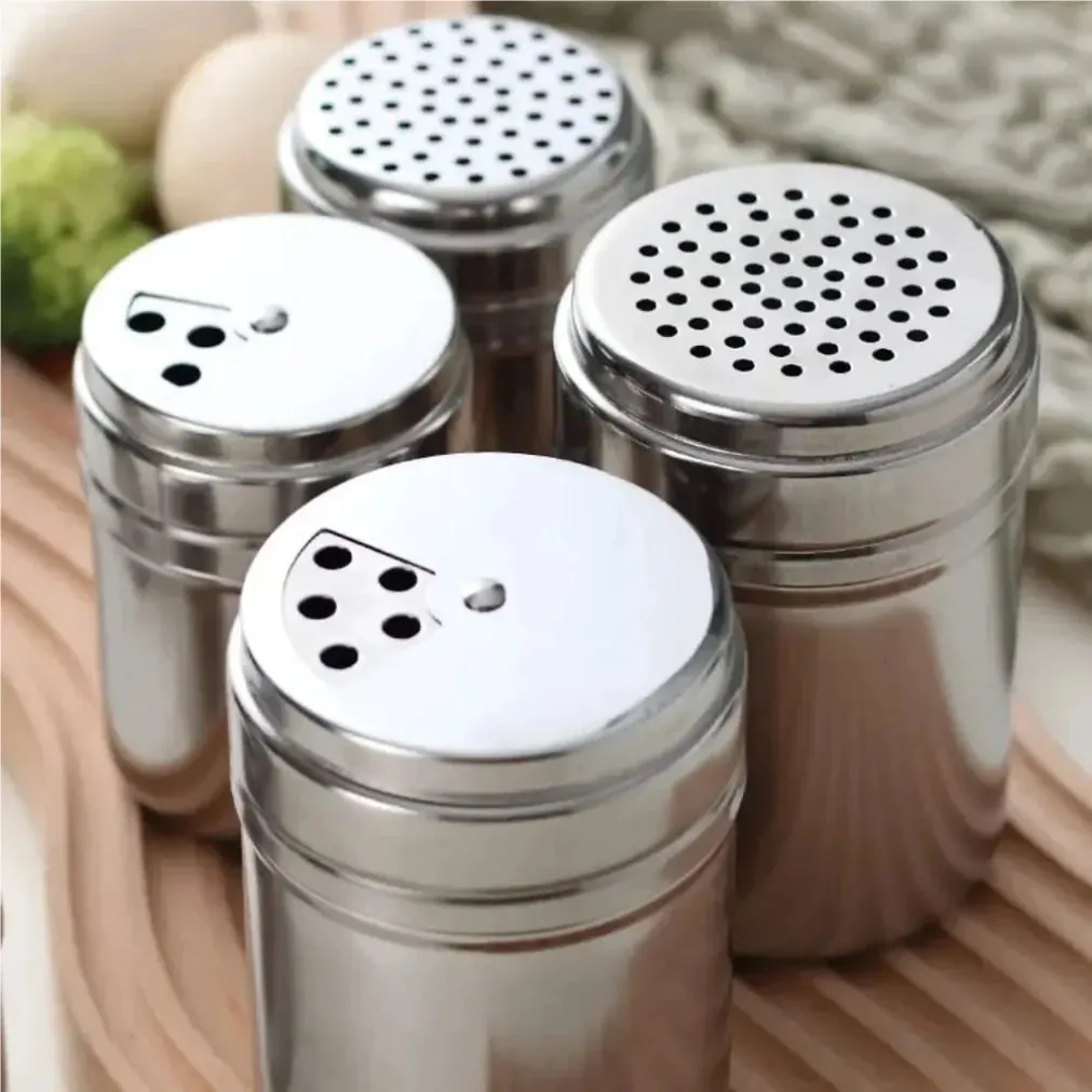 Multi-purpose Stainless Steel Seasoning Jar Salt Sugar Bottle Rotating Cover Spice Pepper Shaker Spice Jar Kitchen Gadgets — image 1