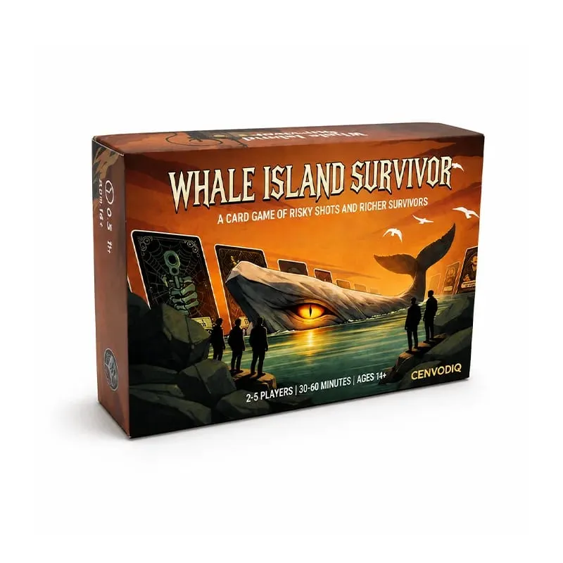 Whale Island Survivor Card Game for 2-5 Players Survival Strategy Adventure with Role Cards Skill Choices Ages 14+