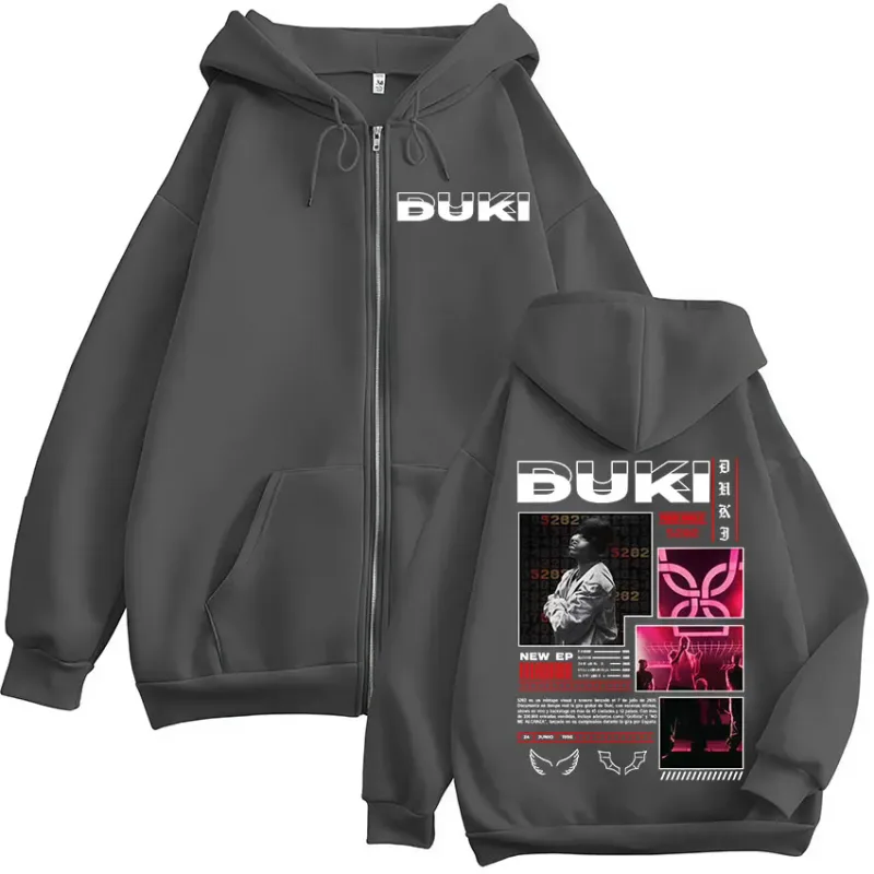Rapper Duki 5202 MIXTAPE Album Zipper Hoodies Men's Women Clothing Fashion Zip Up Sweatshirts Fleece Casual Oversized Pullovers — image 4