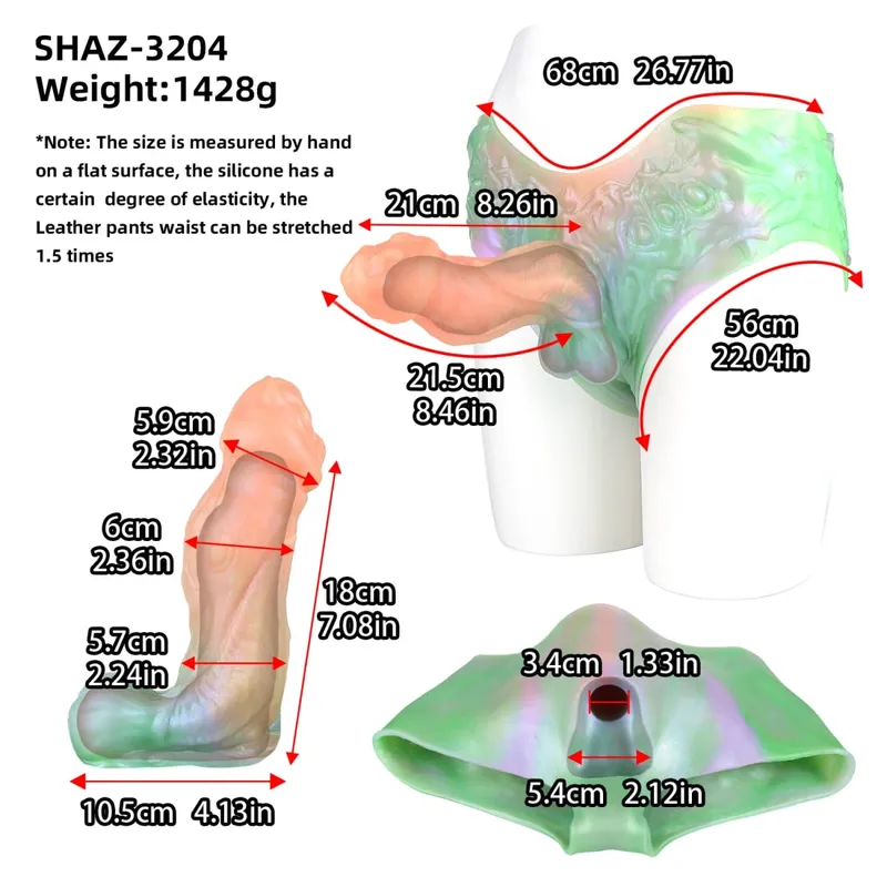 3D Horse Penis Shaped Wearable Cock Sleeve Gradient Color Skin-Friendly Liquid Silicone Adult Couple Intimate Sex Toys — image 18