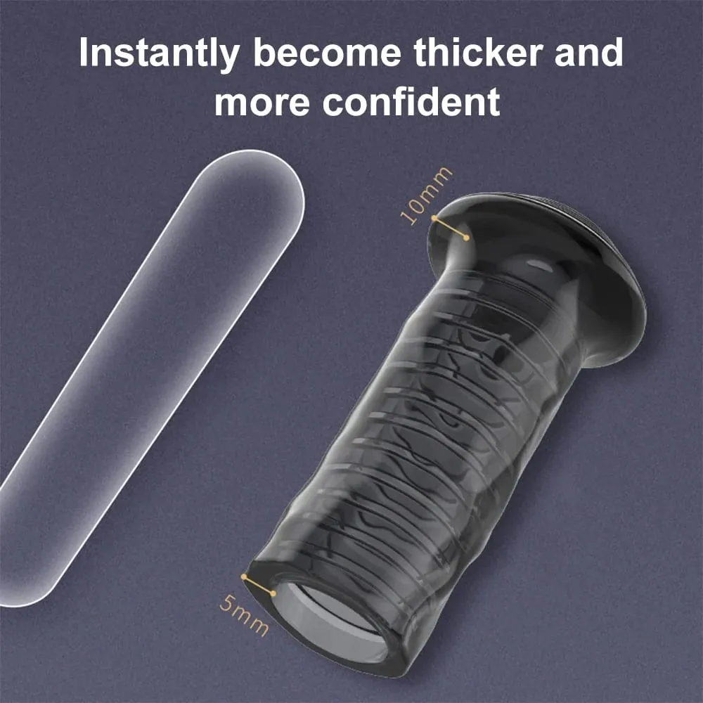 HOT! Reusable Penis Sleeve Glans Penis Enlarger Extender Delay Ejaculation Anal Butt Plug Adult Sex Toys For Men Couples Sexshop — image 3