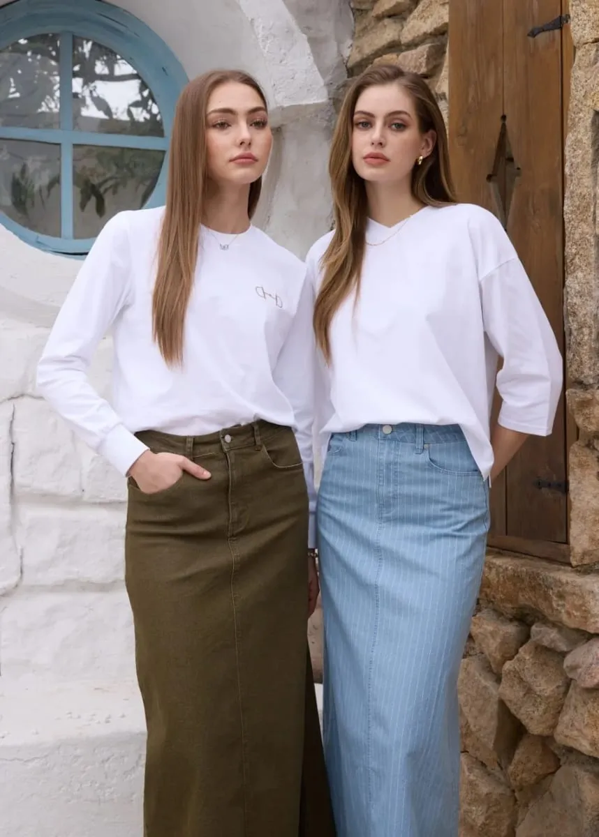 AS SS26 oversize loose T-shirt dress + V neck T-shirt + skirt set casual style woman clothes — image 2