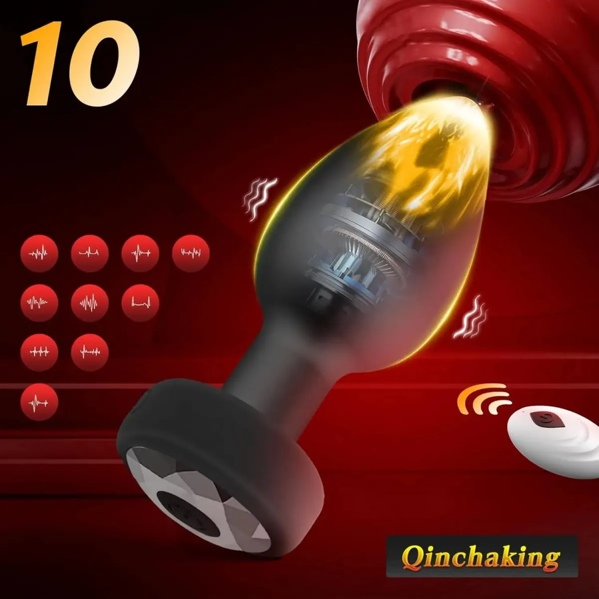 Vibrating Silicone Anal Plug Adult Sex Toy With 10 Vibration Modes Male Toy Game Prostate Massager Remote Control Or App Aode — image 4