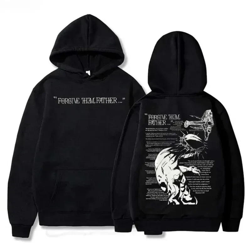 Jojo Bizarre Adventure Jesus Merch forgives Father's Bible Day hoodies men streetwear hip-hop sportswear casual top sweatshirt — image 9