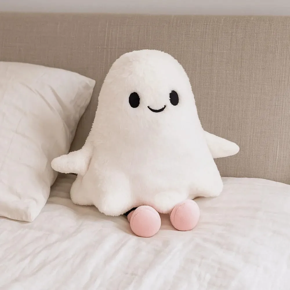 Simulation Little Ghost Plush Doll Fluffy Handmade Cartoon Ghost Doll Toy Comfortable Soft Holloween Ghost Pillow — image 8