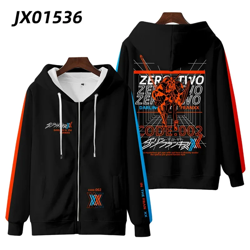 Hot Japan Anime Darling In The Franxx Cosplay Zipper Hoodies 3D Print Men Women Hip Hop Tracksuit Zipper Hoodie Men's Clothing — image 8