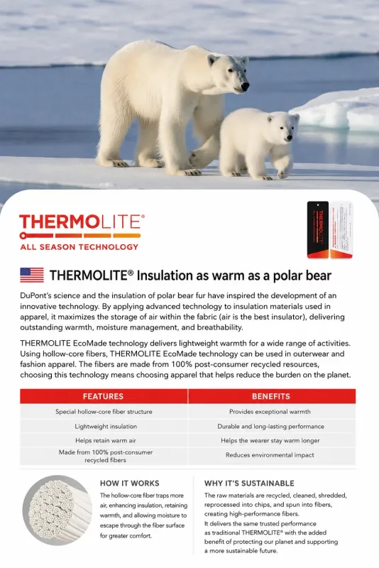 Thermolite® All Season Thermal Hoodie Unisex Lättvikts Quick Dry Pullover Sweatshirt Andas Vinter Mid Layer Activewear — image 4