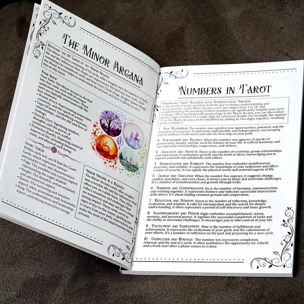 Tarot Beginner's Guide 106 pages Card Meanings Reading Spreads Cheat Sheets learning tarot Understanding Tarot Guidebook — image 4