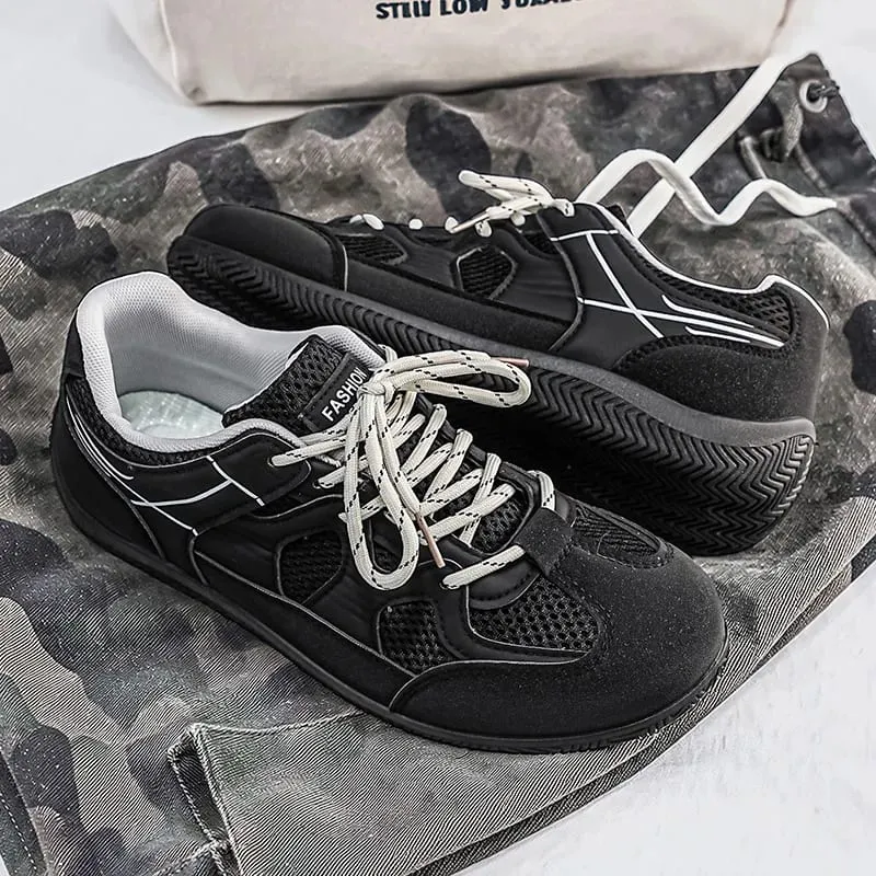 New Sneakers for Men's Outdoor Fabric Footwear Fashion New Man Breathable Anti Slip Mesh Walking Flat Sole Tennis Athletic Shoes — image 3